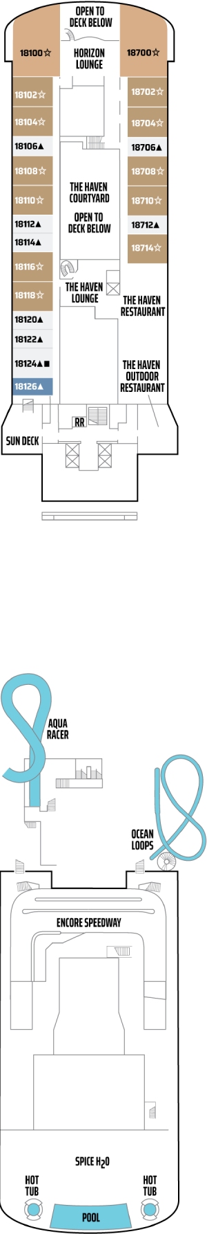 Norwegian Encore Deck 18 deck plan