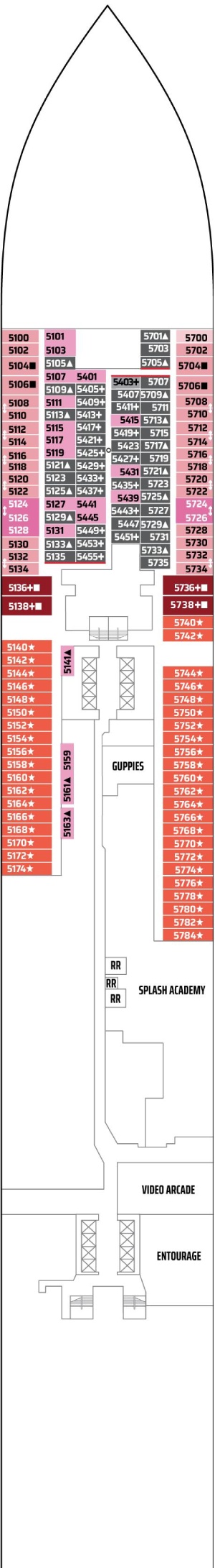 Norwegian Encore Deck 5 deck plan