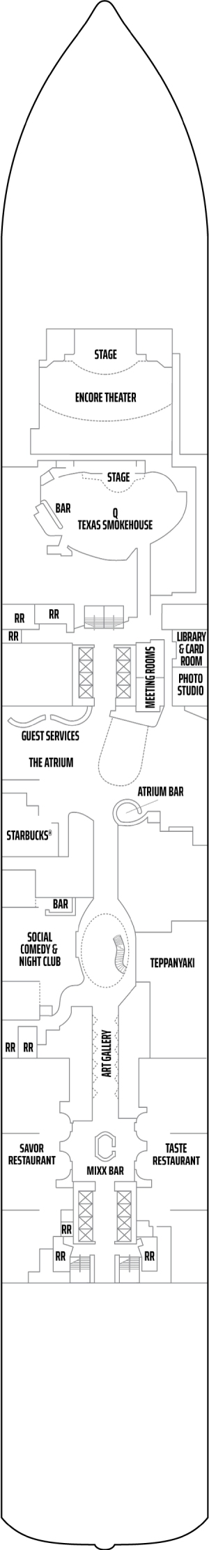 Norwegian Encore Deck 6 deck plan