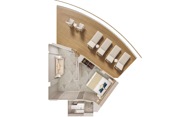 Aft-Facing Suite With Large Balcony