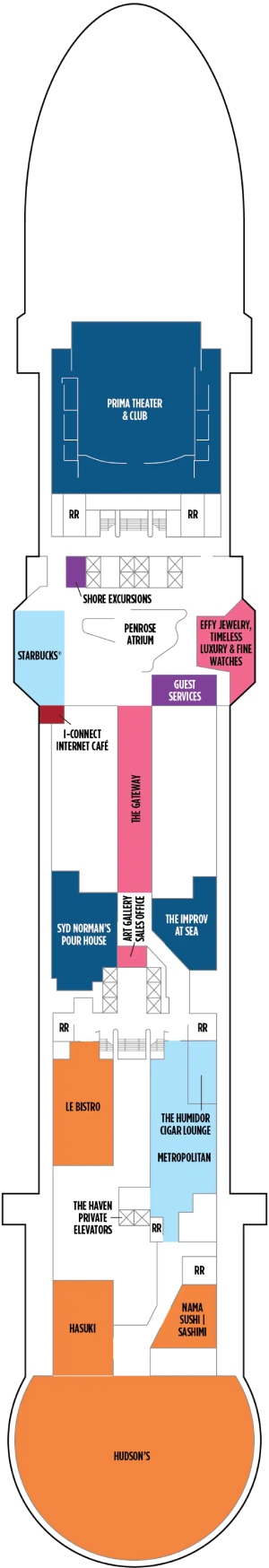 Norwegian Prima Deck 7 deck plan