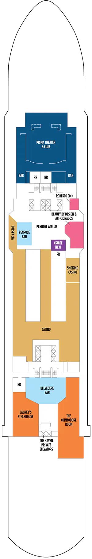 Norwegian Prima Deck 6 deck plan