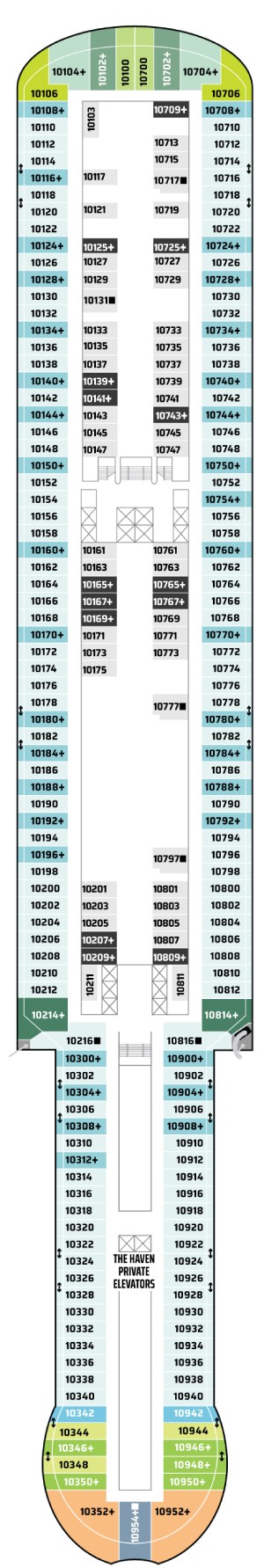 Norwegian Prima Deck 10 deck plan