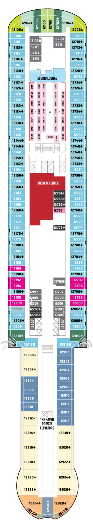 Norwegian Prima Deck 12 deck plan