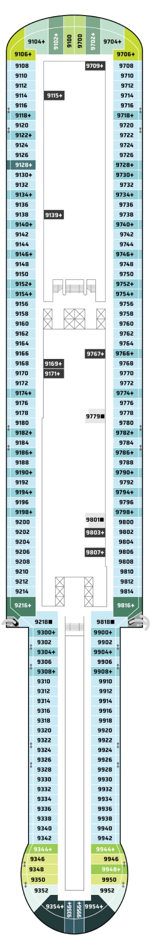Norwegian Prima Deck 9 deck plan