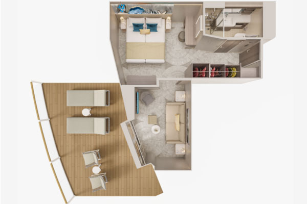 Forward-Facing Suite With Master Bedroom &amp; Large Balcony