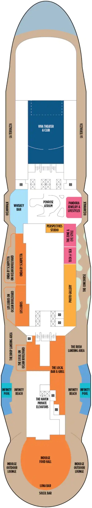 Norwegian Viva Deck 8 deck plan