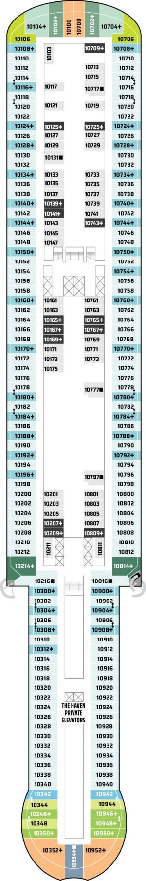 Norwegian Viva Deck 10 deck plan