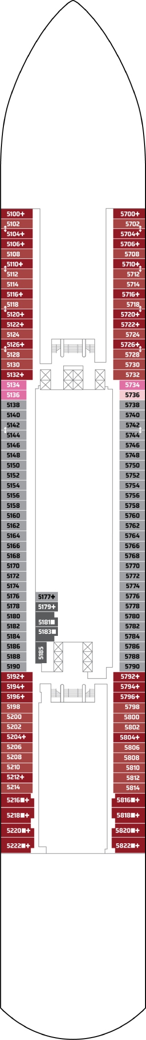 Norwegian Viva Deck 5 deck plan