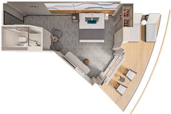 Aft-Facing Suite With Large Balcony