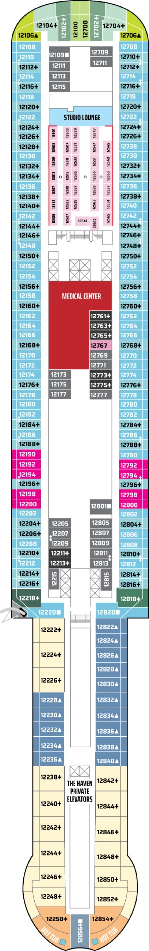Norwegian Aqua Deck 12 deck plan