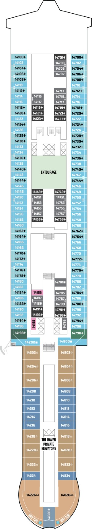 Norwegian Aqua Deck 14 deck plan