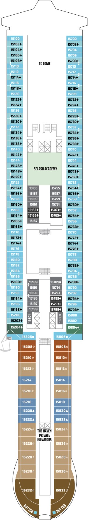 Norwegian Aqua Deck 15 deck plan