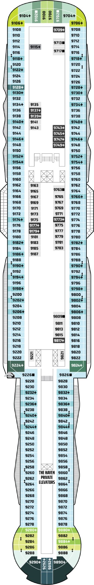 Norwegian Aqua Deck 9 deck plan