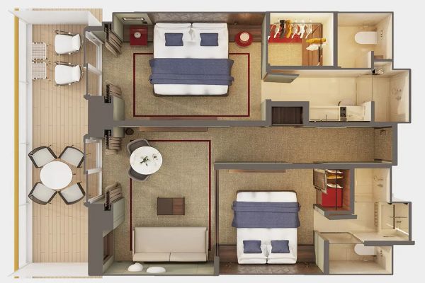 The Haven 2 - Bedroom Family Villa With Large Balcony