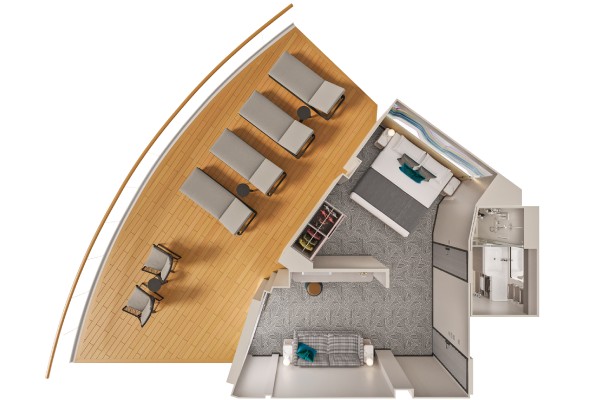 Aft-Facing Suite With Large Balcony