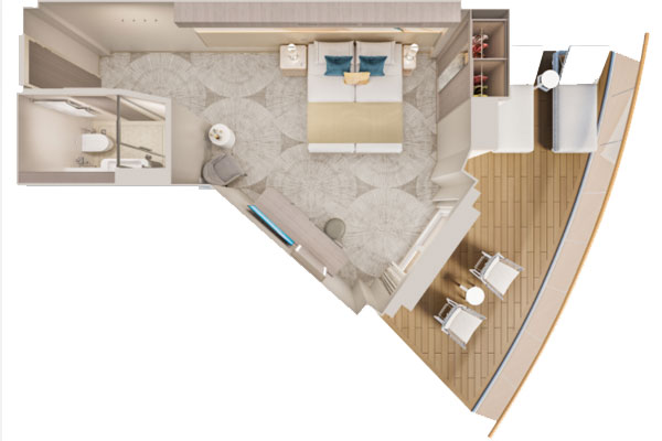 Aft-Facing Suite With Large Balcony