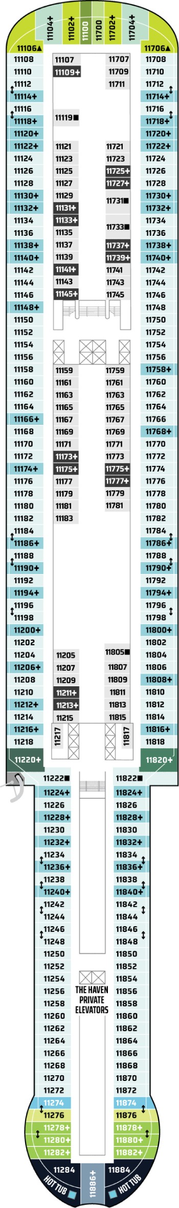 Norwegian Luna Deck 11 deck plan