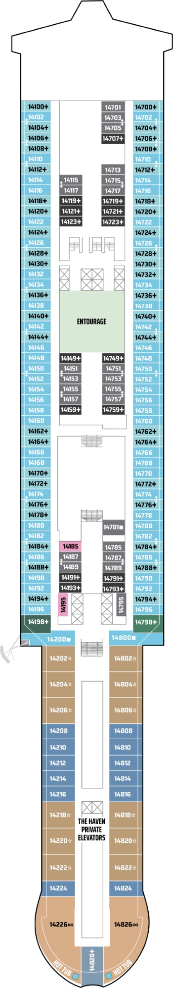 Norwegian Luna Deck 14 deck plan