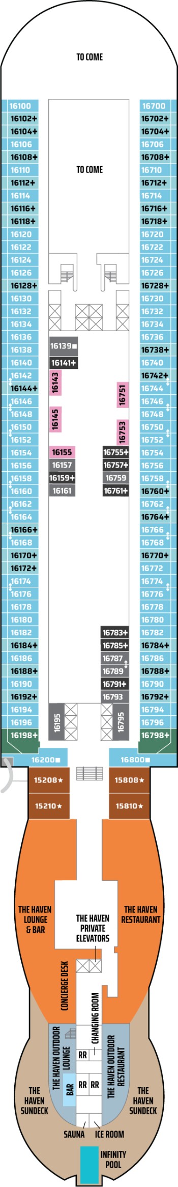 Norwegian Luna Deck 16 deck plan