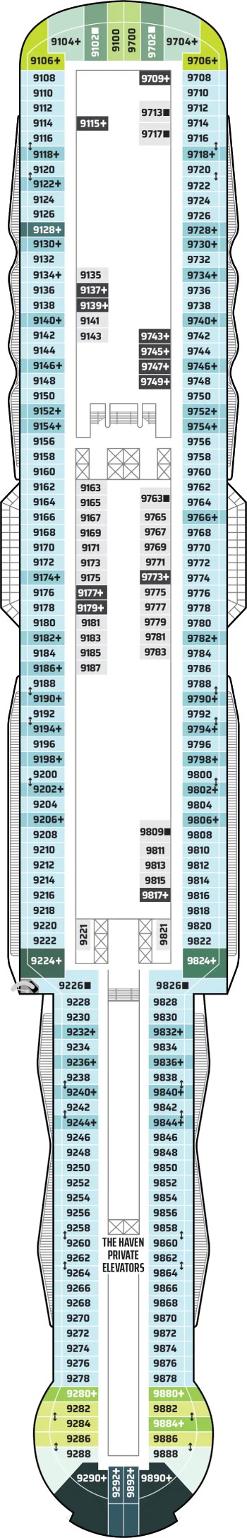 Norwegian Luna Deck 9 deck plan