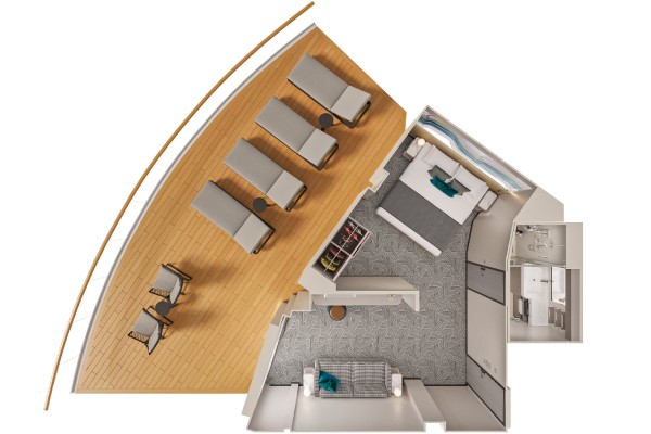 Aft-Facing Suite With Large Balcony