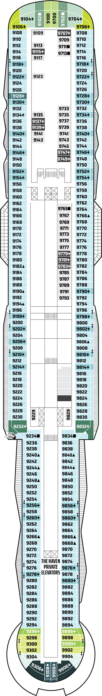 Norwegian Aura Deck 9 deck plan