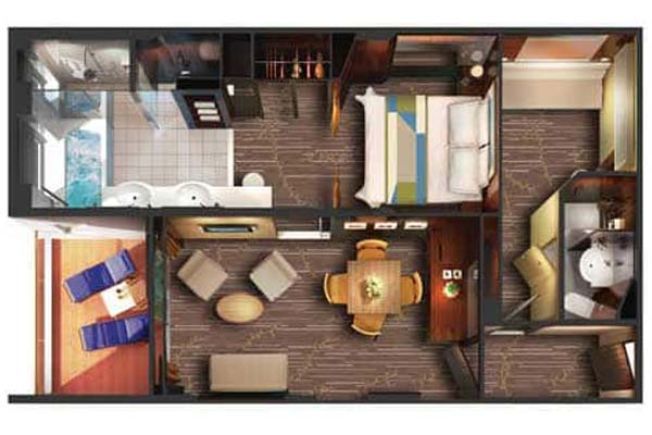 2-Bedroom Deluxe Family Suite With Balcony