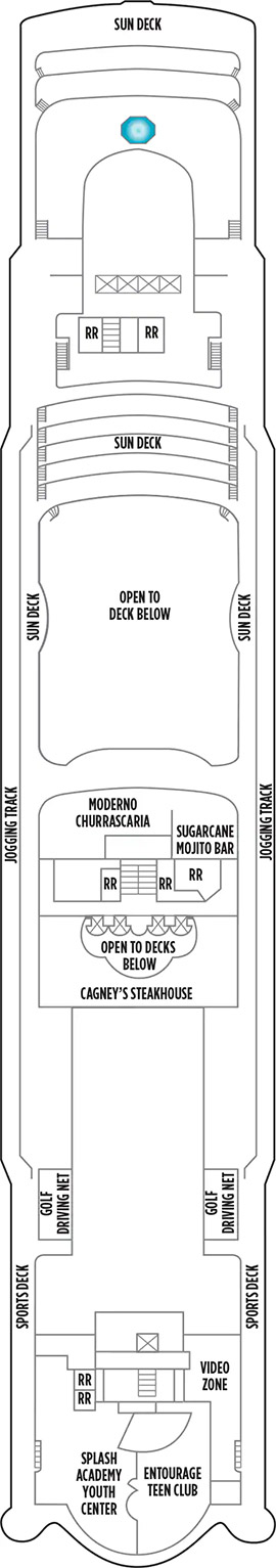 Norwegian Dawn Deck 13 deck plan