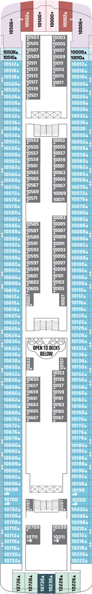 Norwegian Dawn Deck 10 deck plan