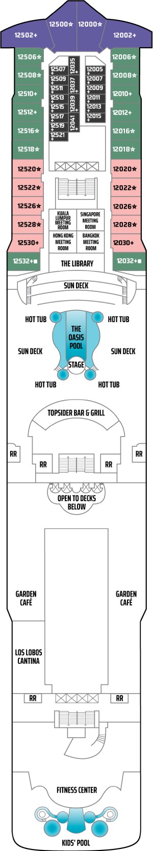 Norwegian Dawn Deck 12 deck plan