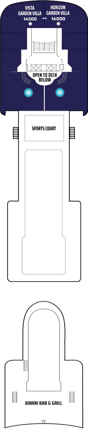Norwegian Dawn Aft - Deck 14 deck plan