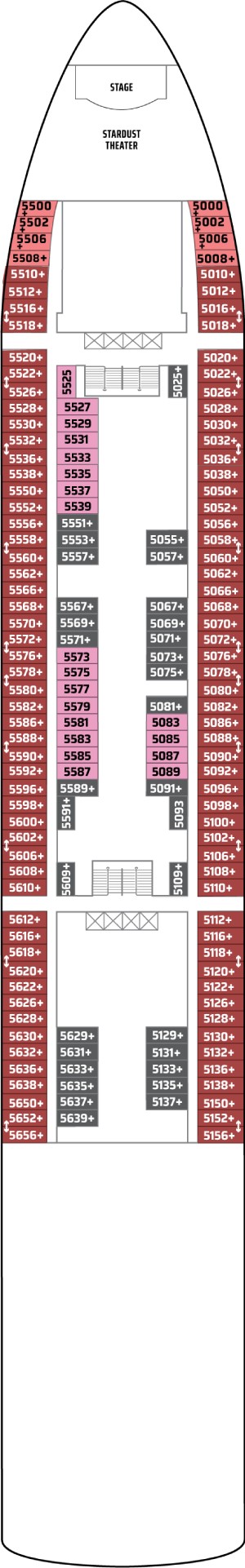 Norwegian Dawn Deck 5 deck plan