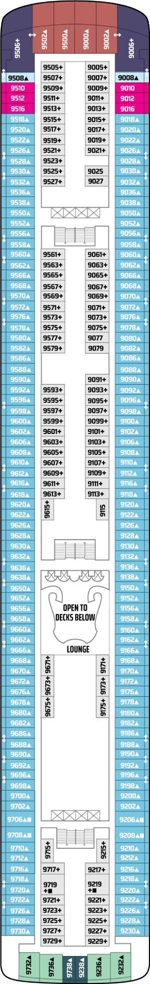 Norwegian Dawn Deck 9 deck plan