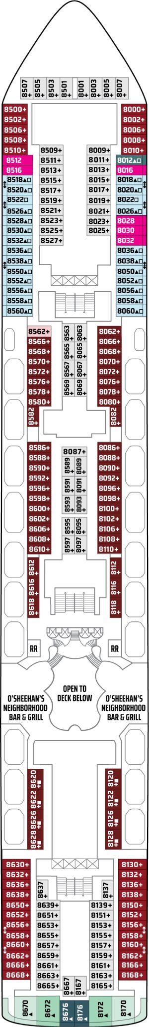 Norwegian Star Deck 8 deck plan