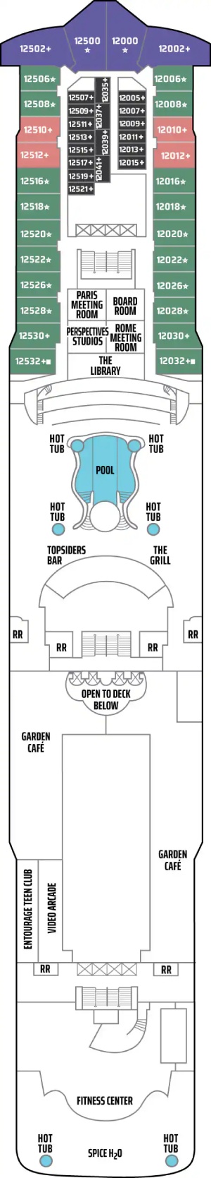 Norwegian Star Deck 12 deck plan