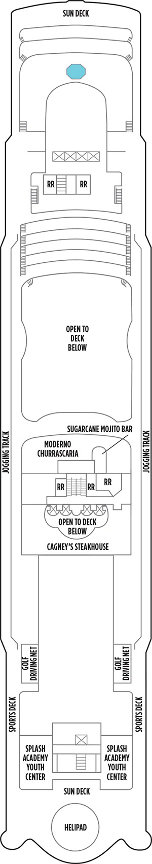 Norwegian Star Deck 13 deck plan