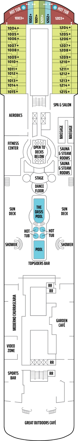 Norwegian Sun Deck 11 deck plan