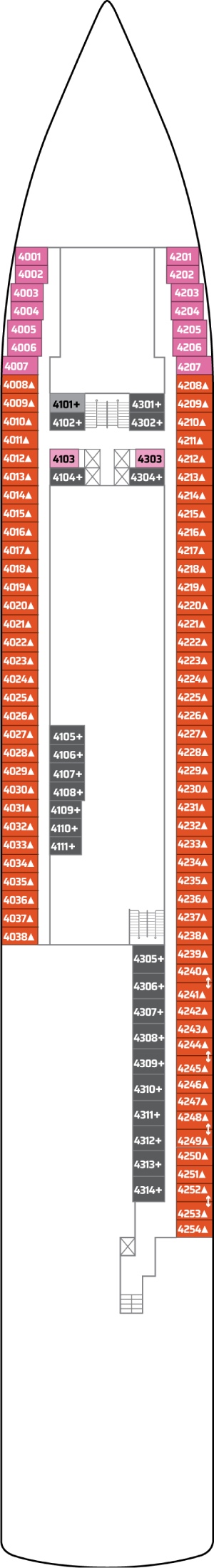 Norwegian Sun Deck 4 deck plan