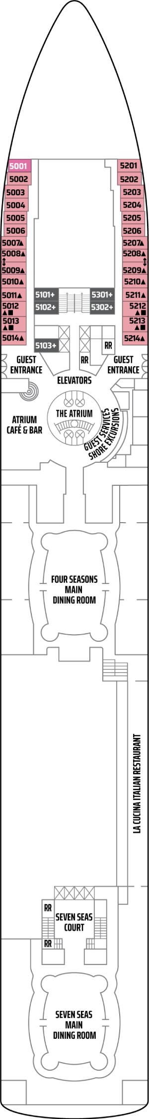 Norwegian Sun Deck 5 deck plan