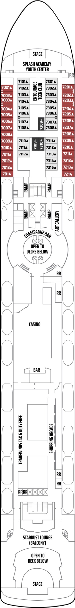 Norwegian Sun Deck 7 deck plan