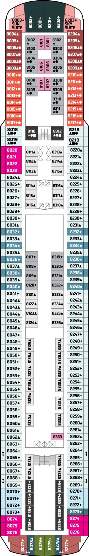 Norwegian Sun Deck 8 deck plan