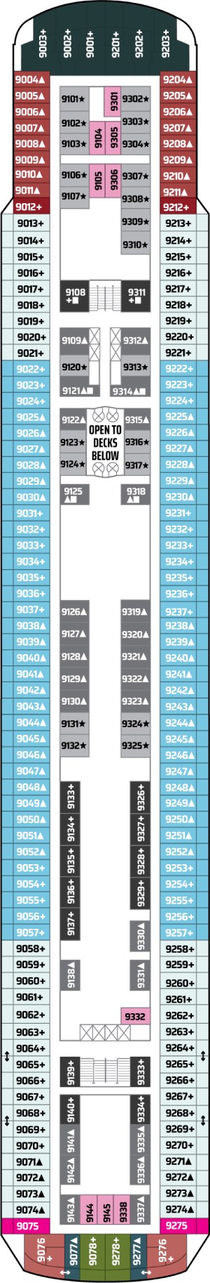 Norwegian Sun Deck 9 deck plan