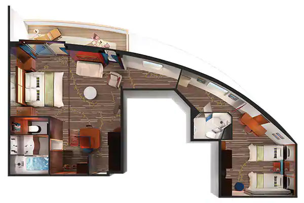 2-Bedroom Deluxe Family Suite with Balcony