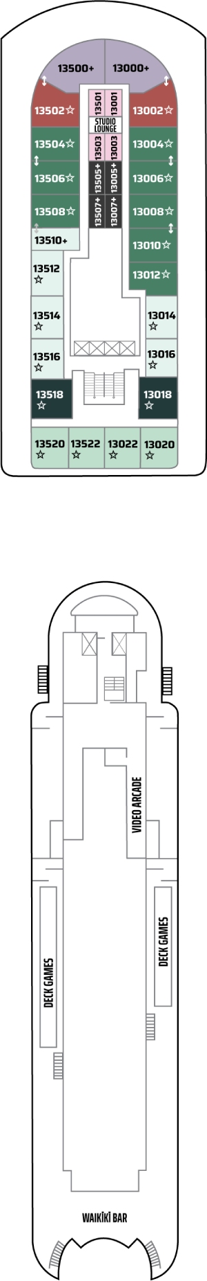 Pride of America Deck 13 deck plan