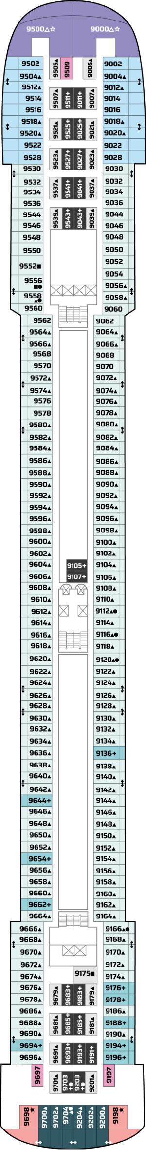 Pride of America Deck 09 deck plan