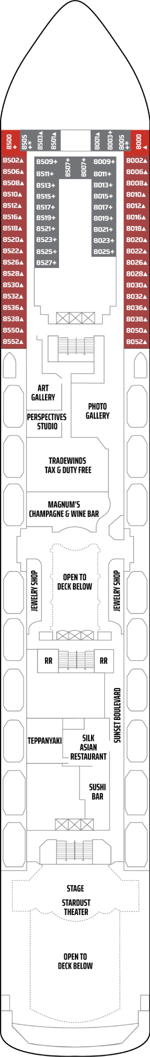 Norwegian Spirit Deck 8 deck plan