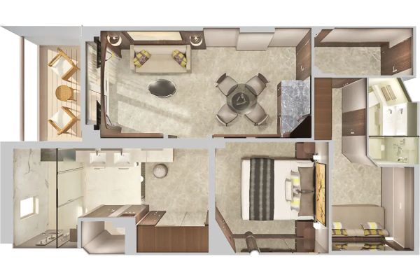 2-Bedroom Deluxe Family Suite With Balcony