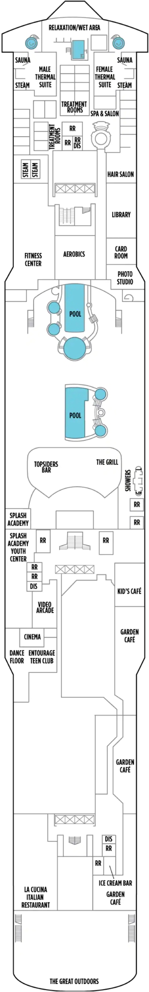 Norwegian Jewel Deck 12 deck plan