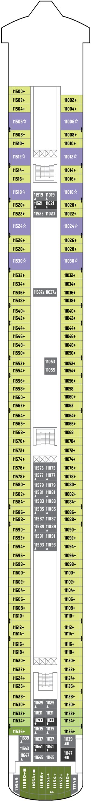 Norwegian Jewel Deck 11 deck plan
